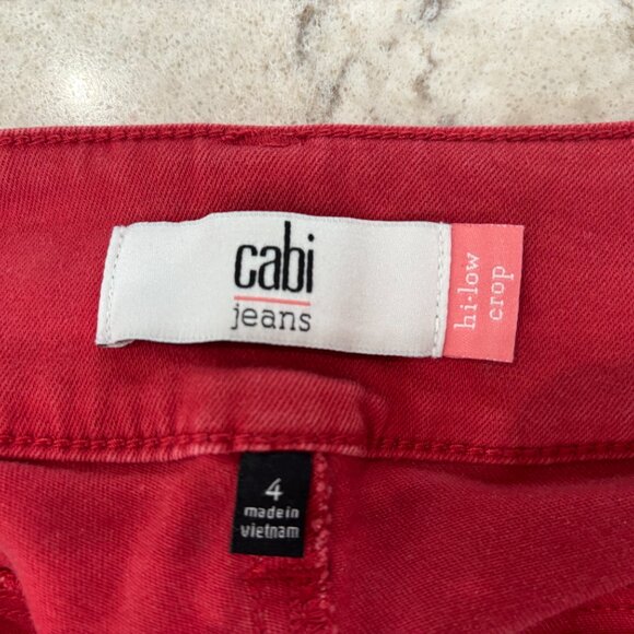 Cabi Rust Colored Crop Jeans Size 4 - Picture 4 of 4